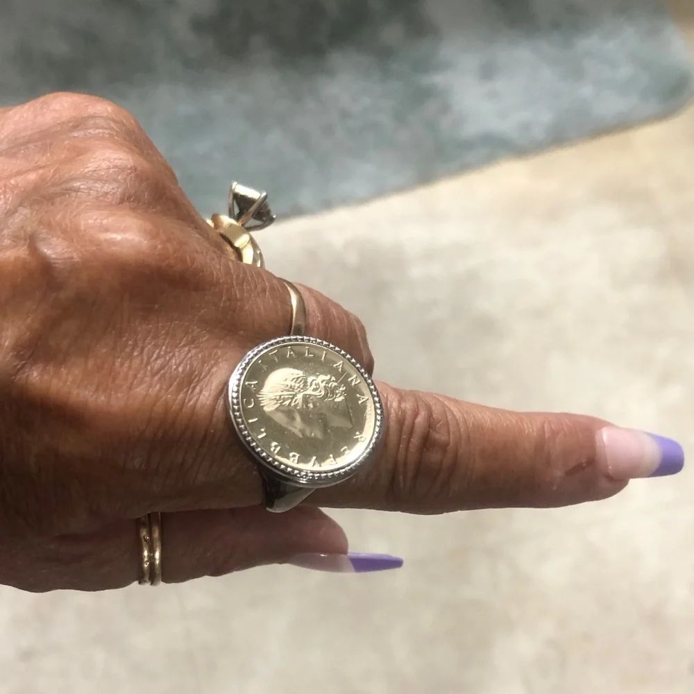 Two-Tone Gold and Silver Coin Cufflink — Classic Men's and women’s Accessory